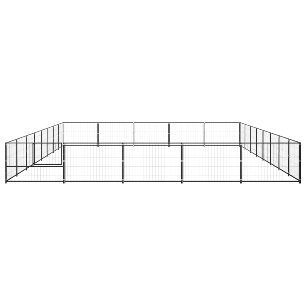 Dog paddock, black, 40 m², steel