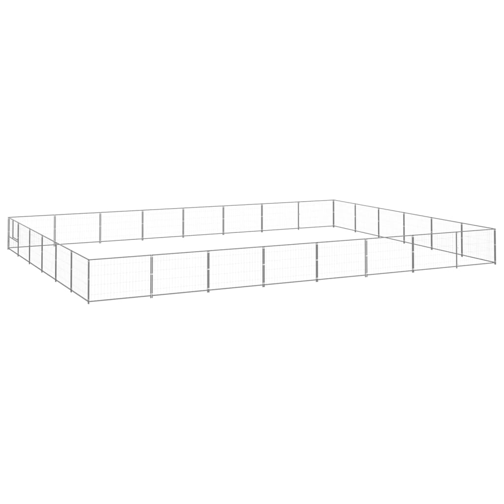 Dog paddock, silver, 48 m², steel