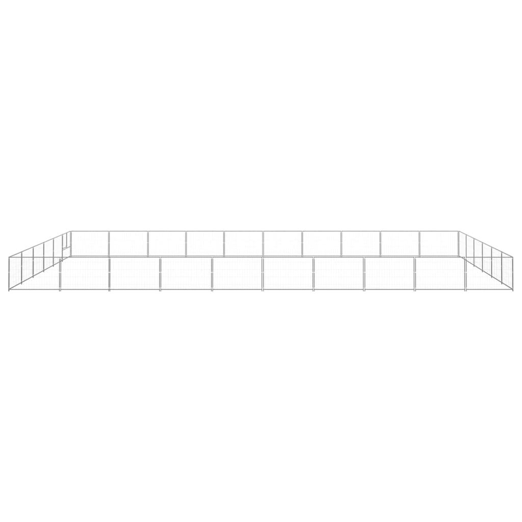 Dog pen, silver, 60 m², steel