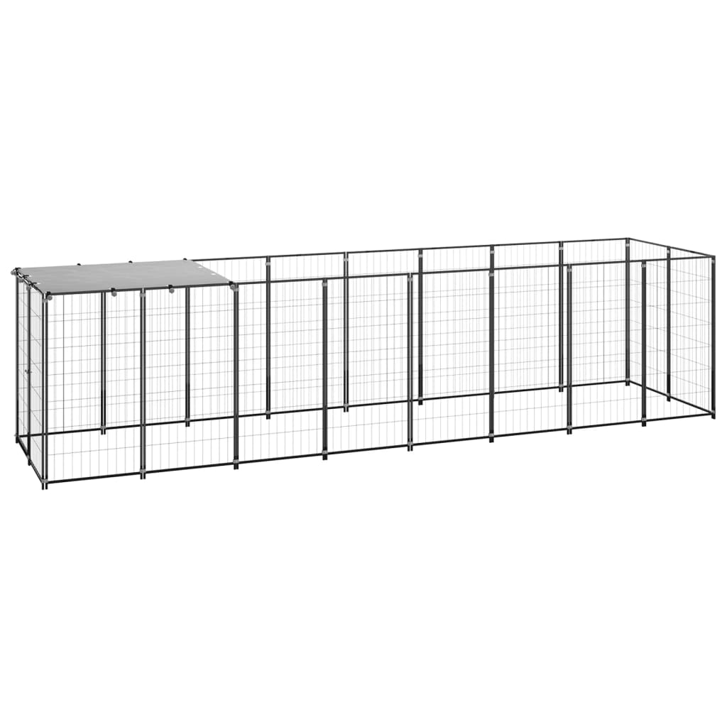 Dog paddock, black, 4.84 m², steel