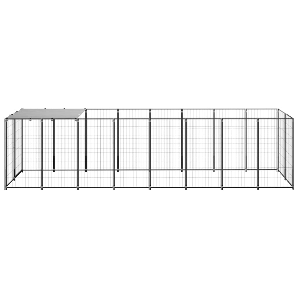 Dog paddock, black, 4.84 m², steel