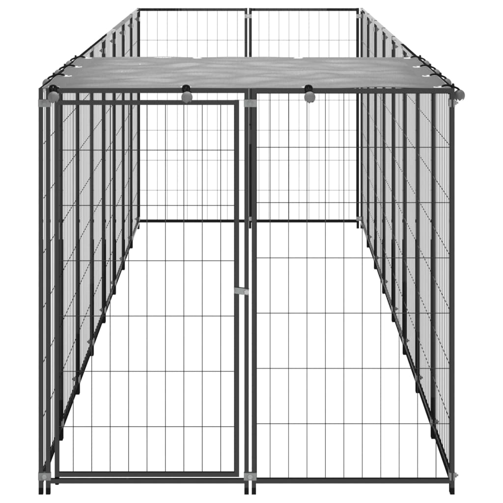 Dog paddock, black, 4.84 m², steel