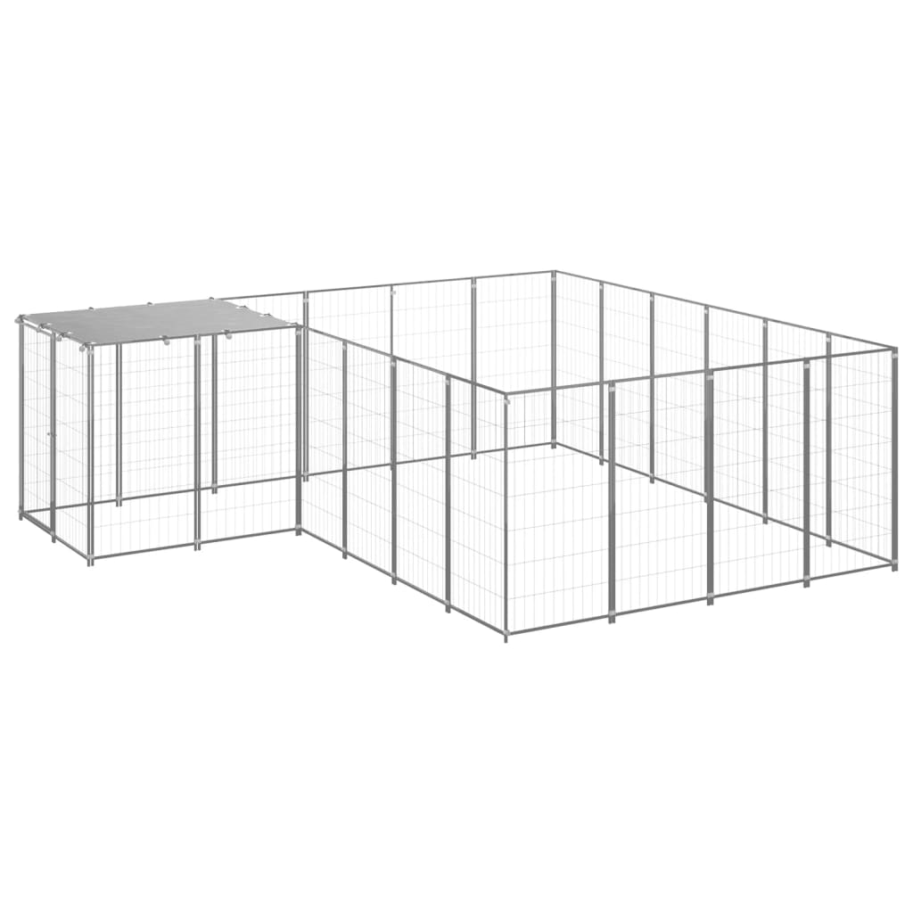 Dog pen, silver, 8.47 m², steel