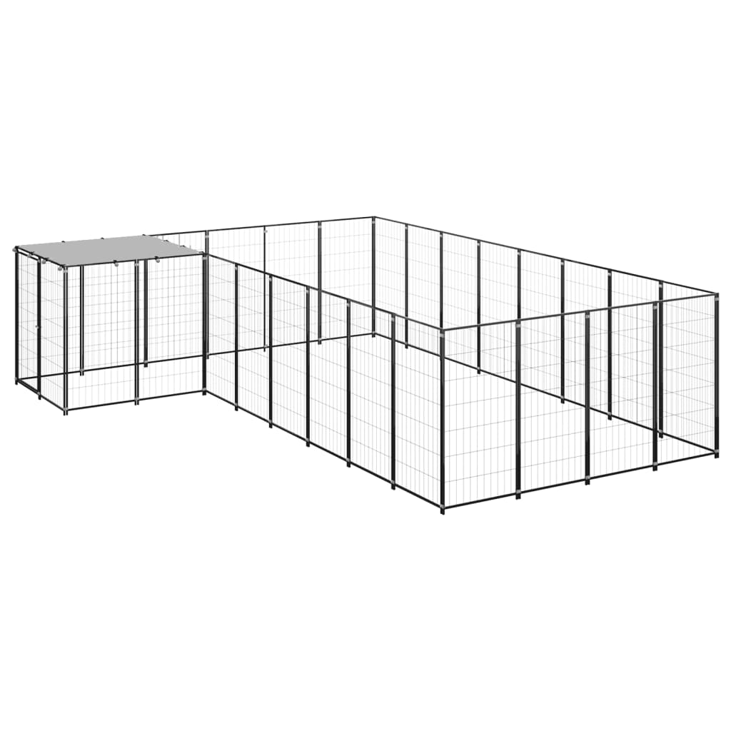 Dog paddock, black, 10.89 m², steel