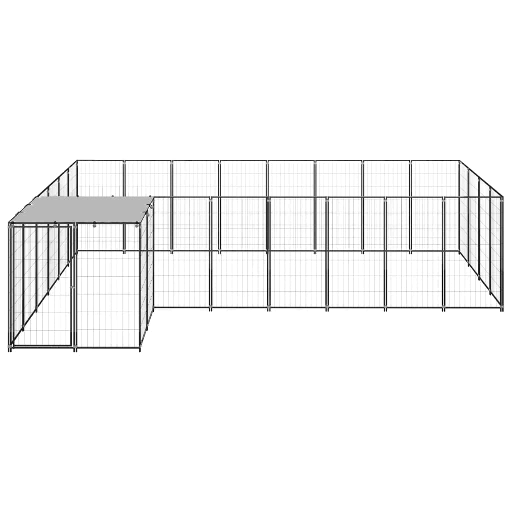 Dog paddock, black, 10.89 m², steel