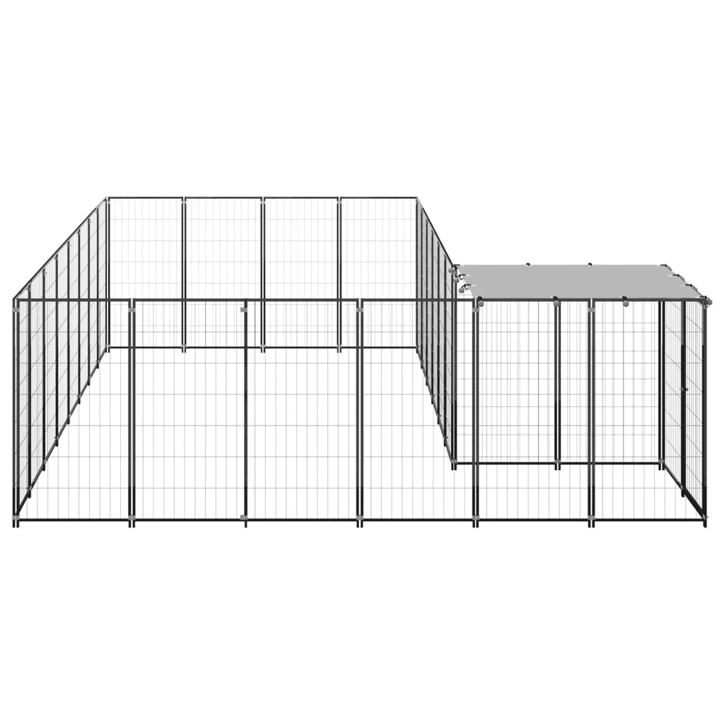 Dog paddock, black, 10.89 m², steel