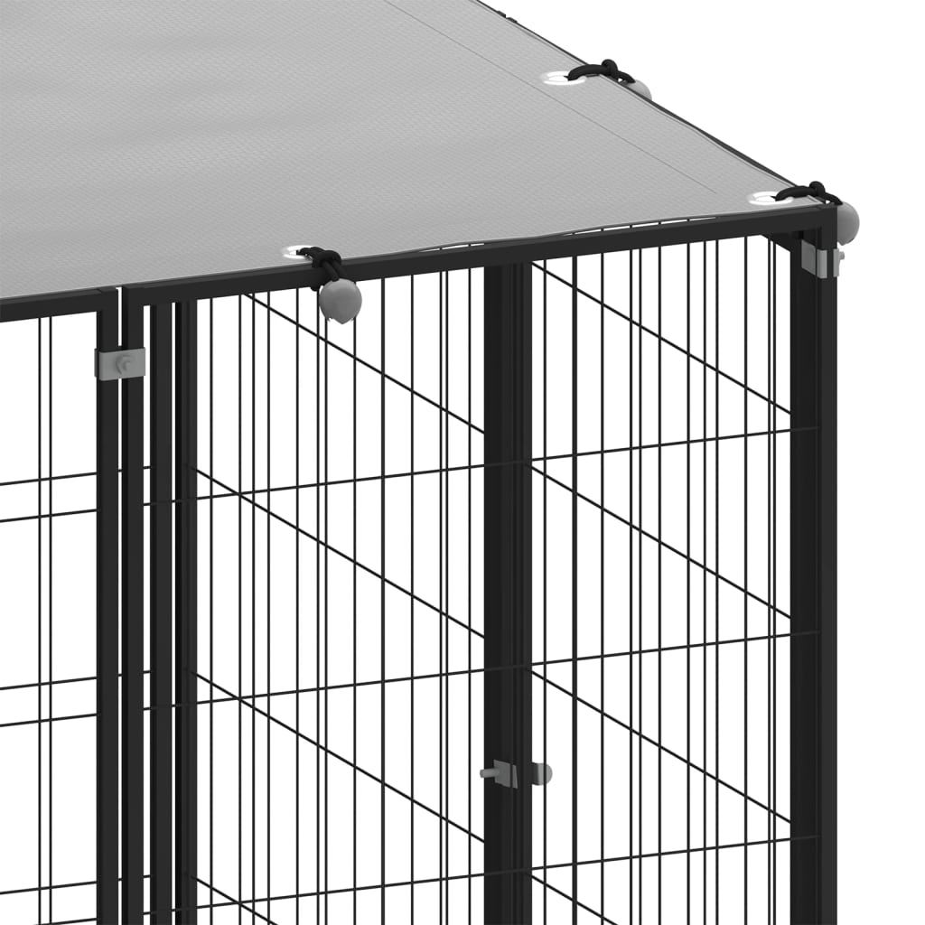 Dog paddock, black, 10.89 m², steel