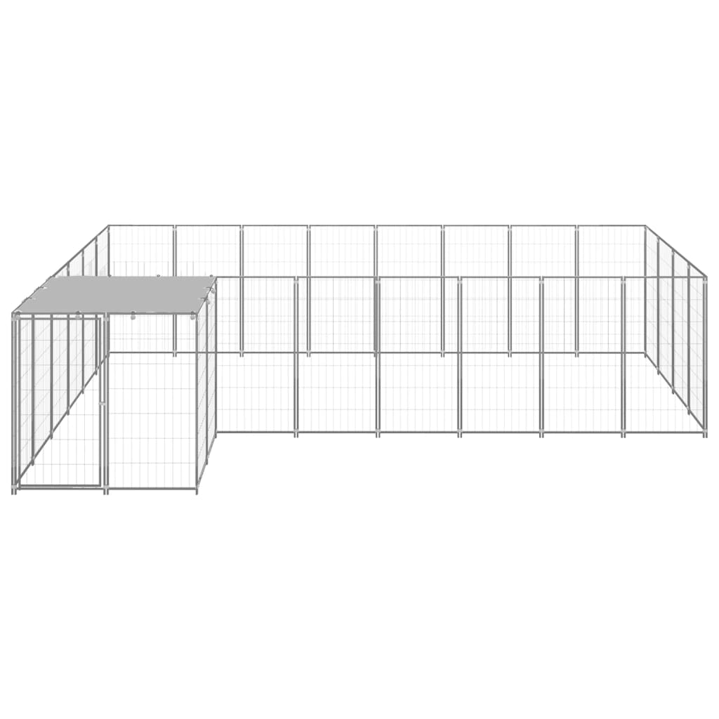 Dog pen, silver, 10.89 m², steel