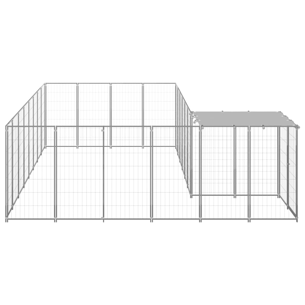 Dog pen, silver, 10.89 m², steel