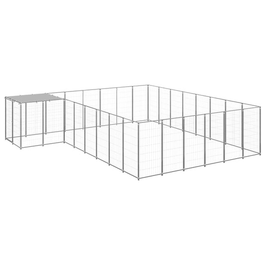 Dog pen, silver, 15.73 m², steel