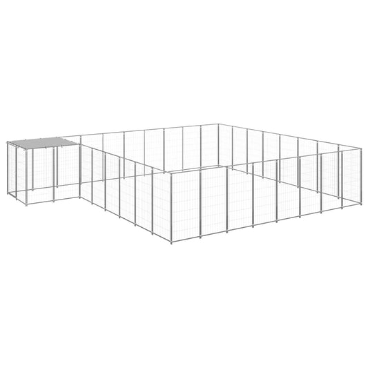 Dog pen, silver, 20.57 m², steel