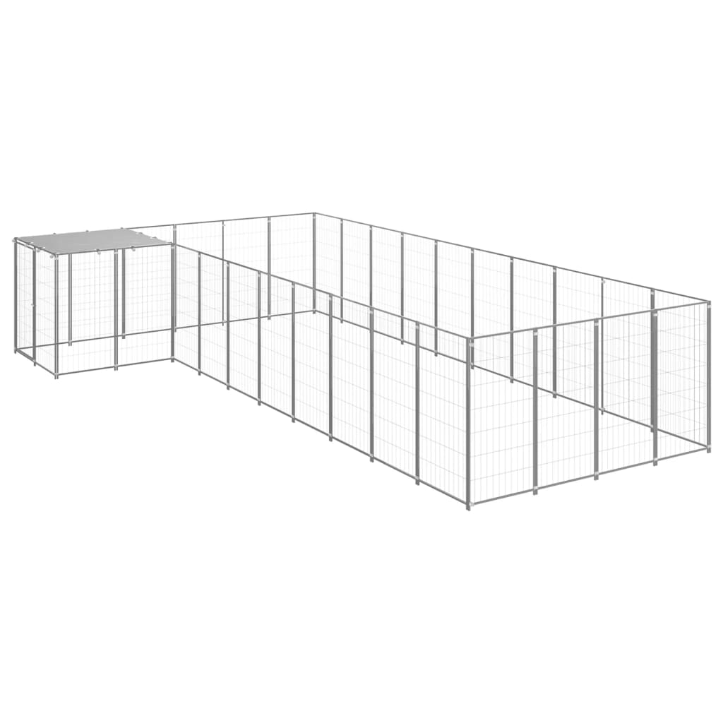 Dog pen, silver, 13.31 m², steel