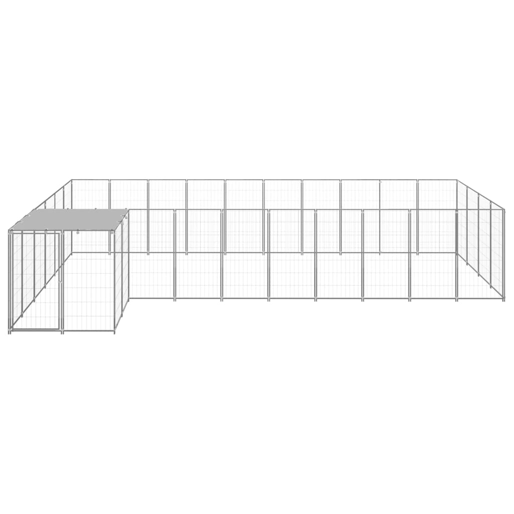 Dog pen, silver, 13.31 m², steel
