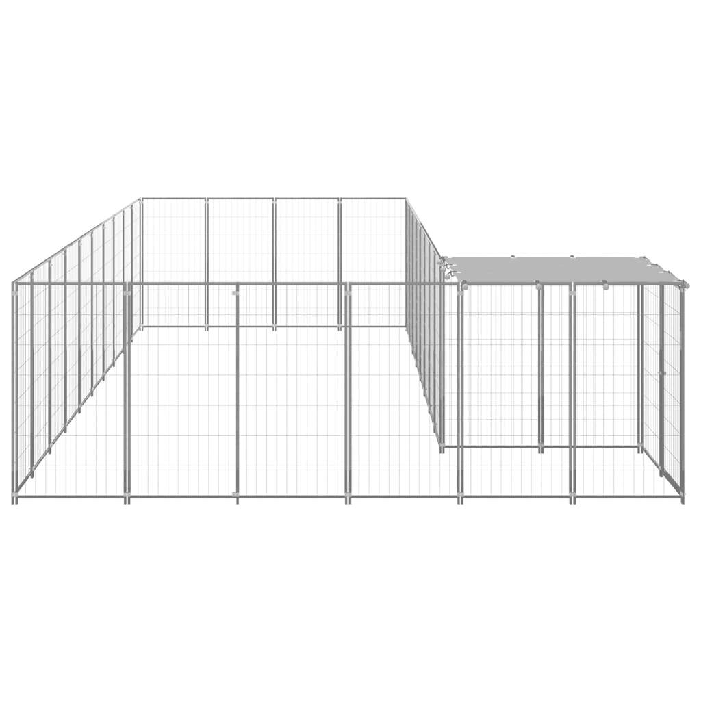 Dog pen, silver, 13.31 m², steel