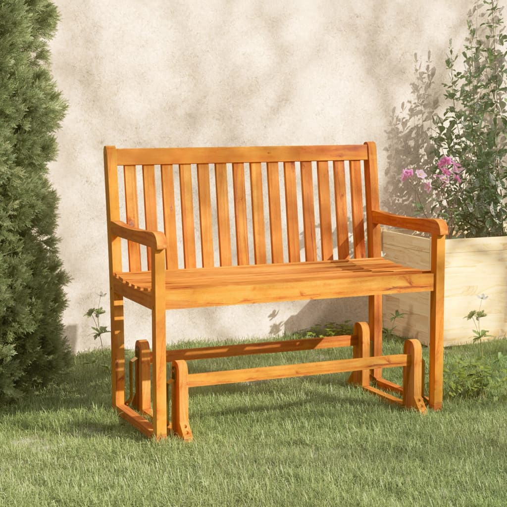 Bancă balansoar de grădină, 110 cm, lemn masiv acacia