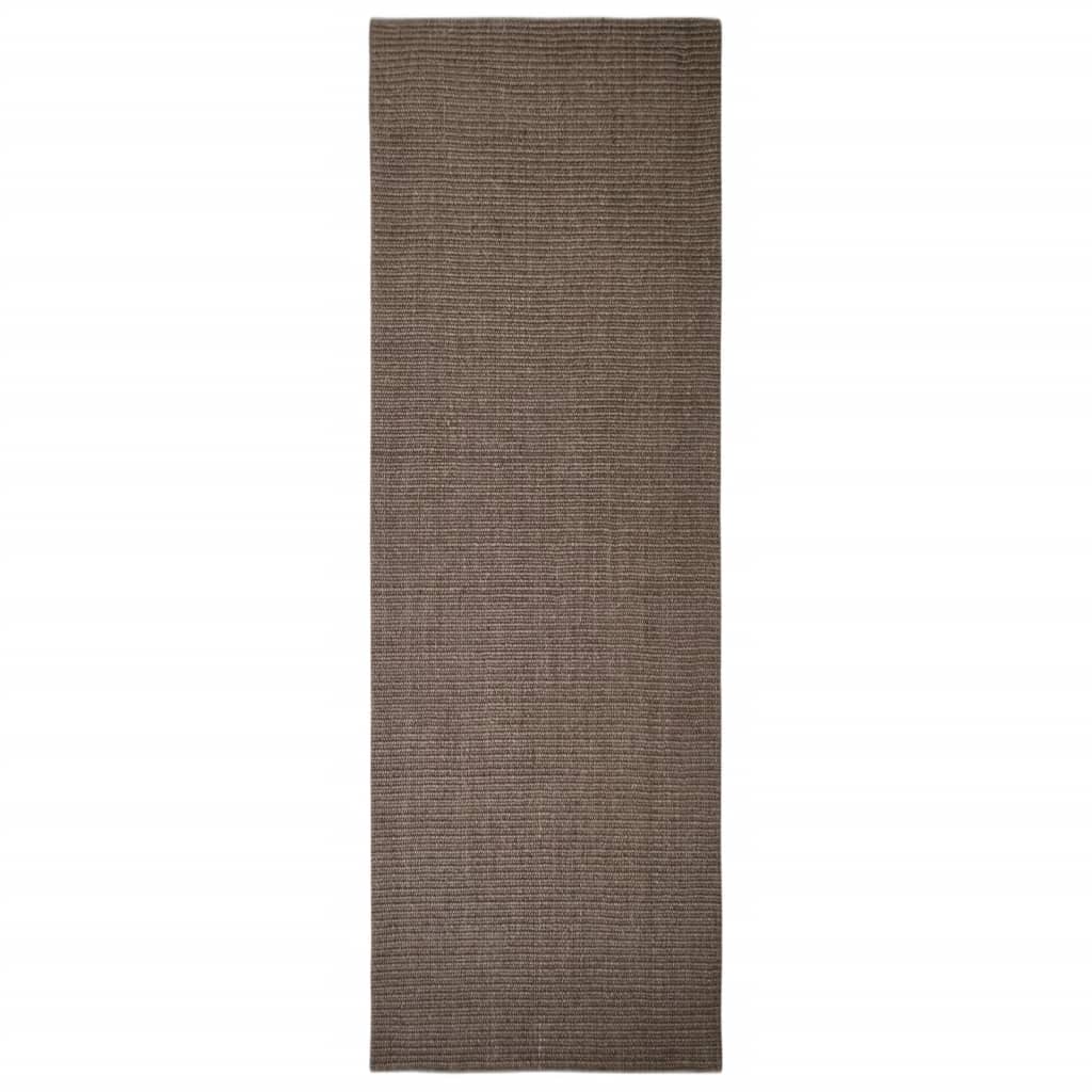 Natural sisal carpet, brown, 66x200 cm