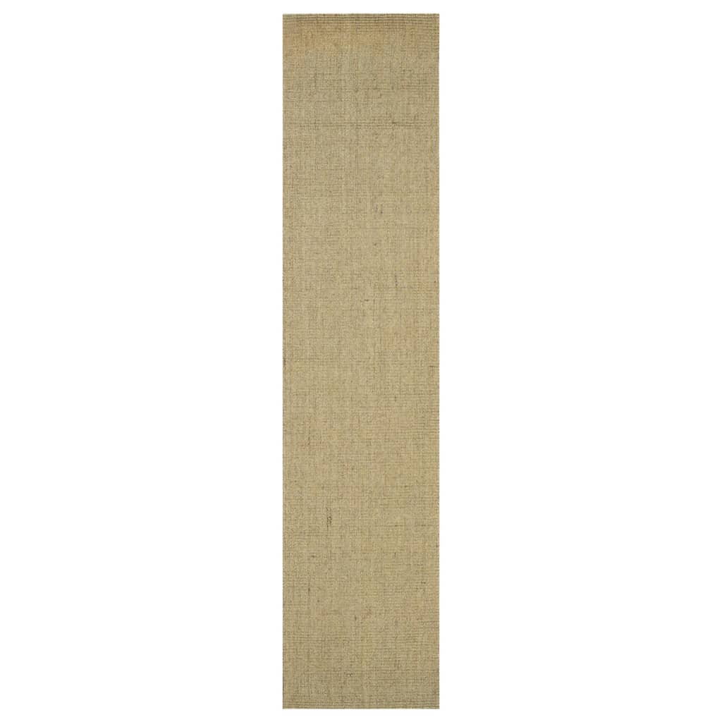 Natural sisal carpet, green, 66x300 cm