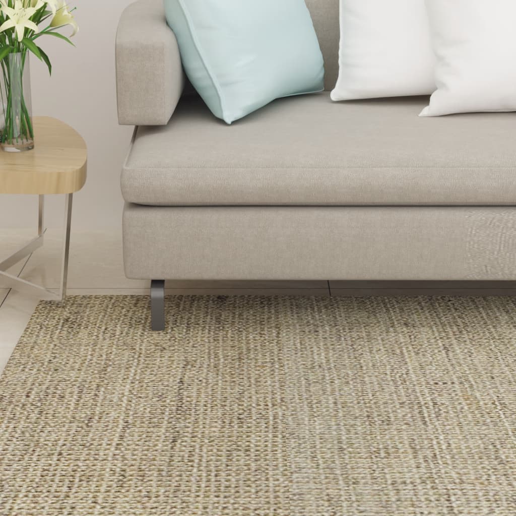 Natural sisal carpet, green, 66x300 cm