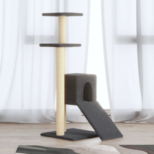 Set of cats with sisal rope poles, dark grey, 92 cm