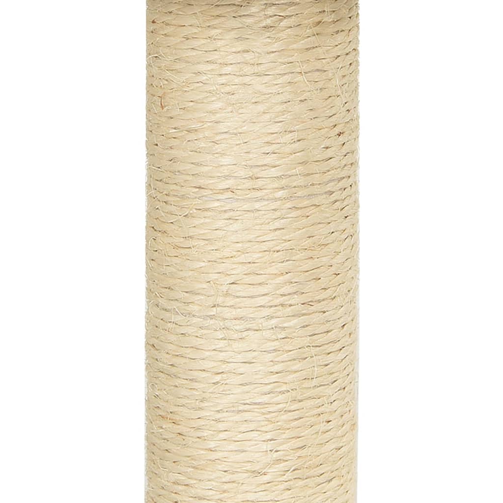 Ansamblu pisici, stâlpi din funie sisal, crem, 155 cm