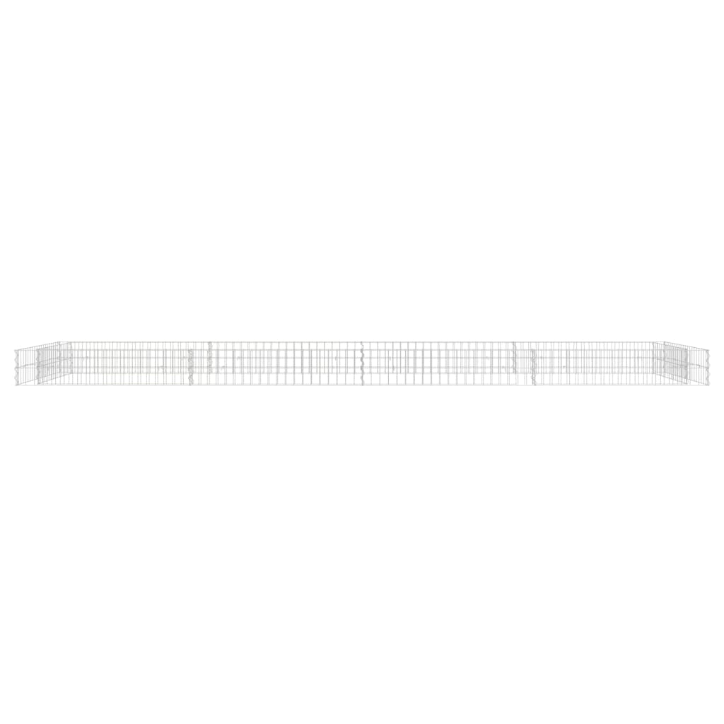 Strat înălțat de gabion, 400x100x20 cm, oțel galvanizat