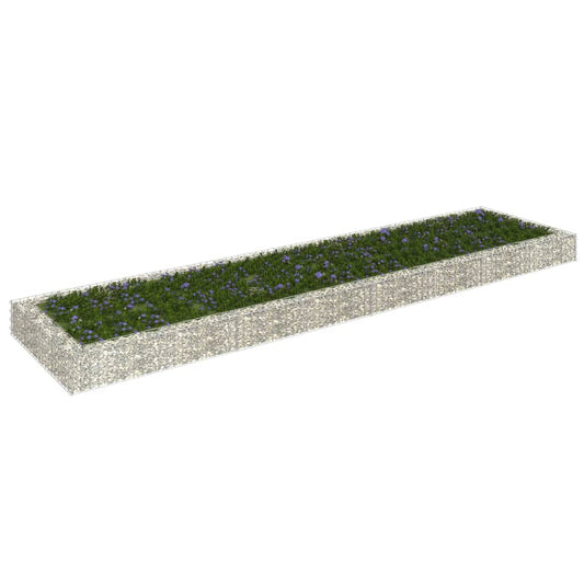 Strat înălțat de gabion, 400x100x20 cm, oțel galvanizat