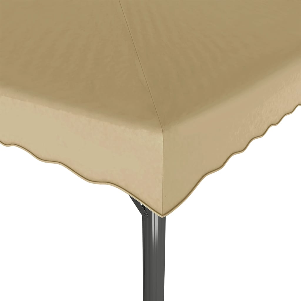 Foișor, gri taupe, 3x3 m, aluminiu și oțel