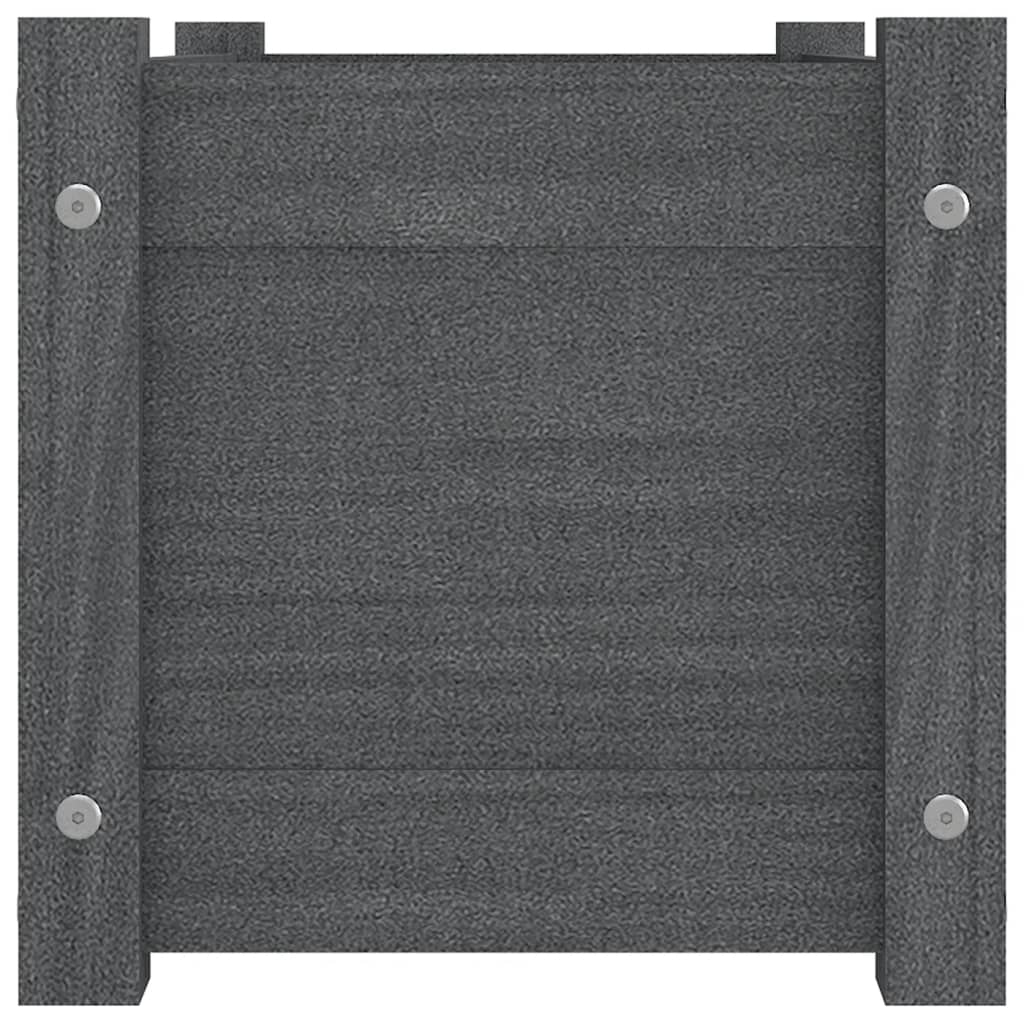 Jardinieră de grădină, gri, 60x31x31 cm, lemn masiv de pin