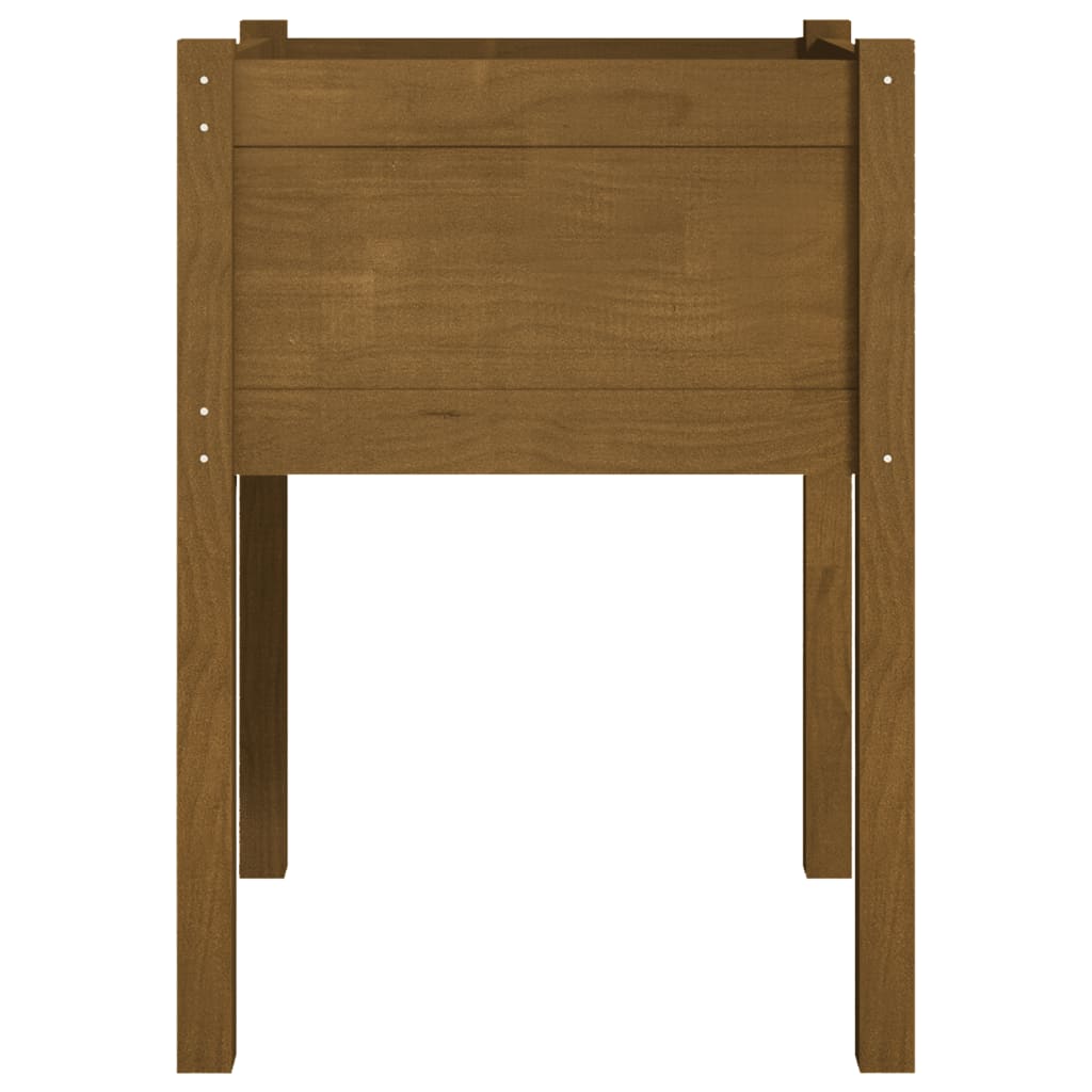 Jardinieră de grădină, maro miere, 50x50x70 cm, lemn masiv pin