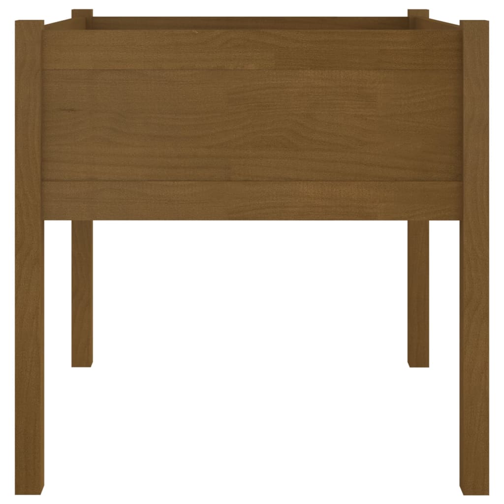 Jardiniere grădină 2 buc. maro miere 70x70x70 cm lemn masiv pin