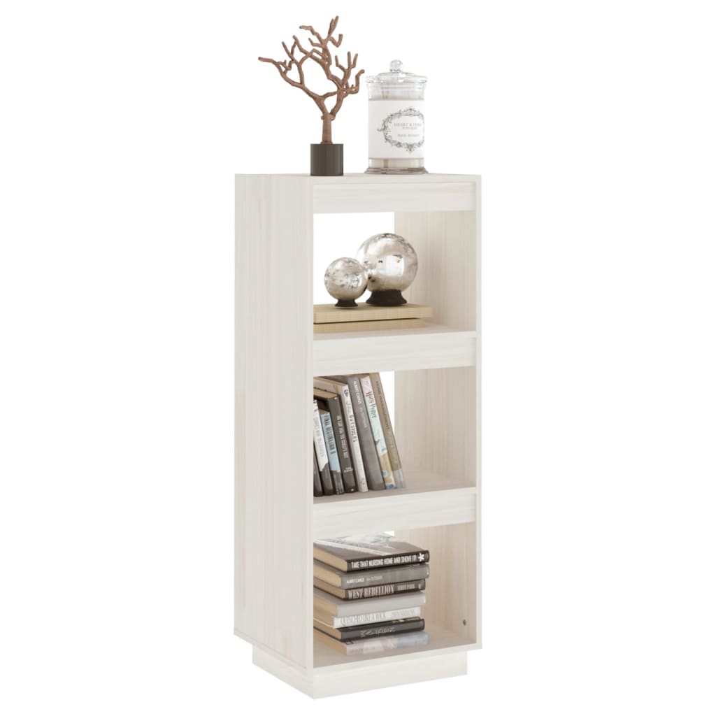 Bookcase/Room divider, white, 40x35x103 cm, solid pine wood