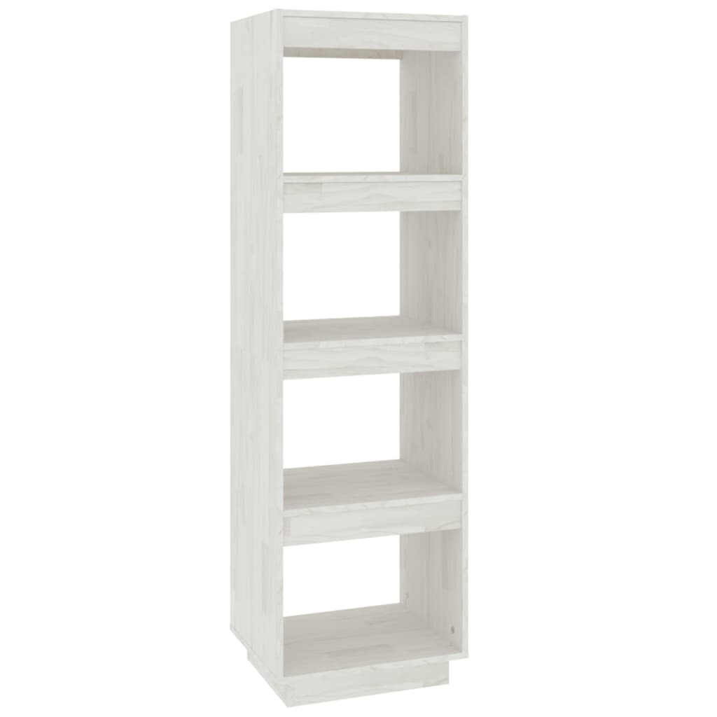 Bookcase/Room divider, white, 40x35x135 cm, solid pine wood
