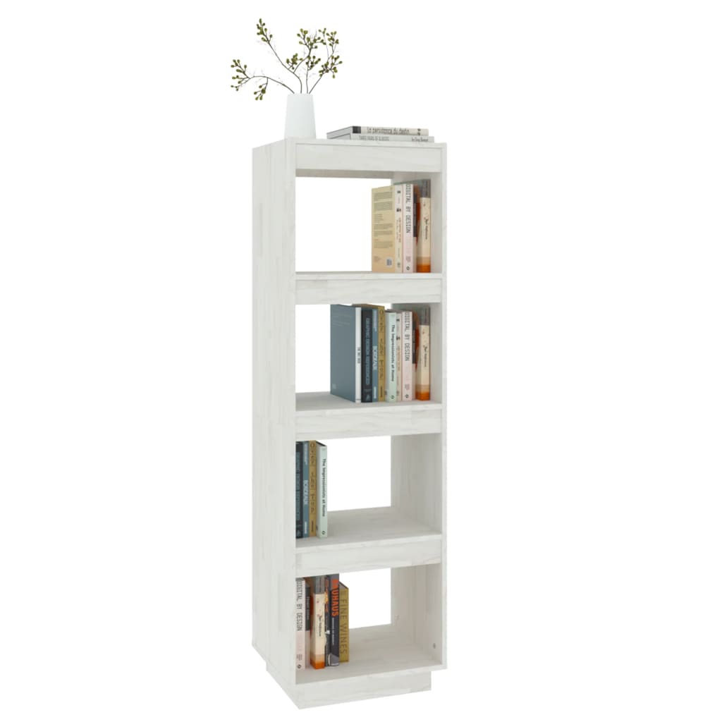 Bookcase/Room divider, white, 40x35x135 cm, solid pine wood