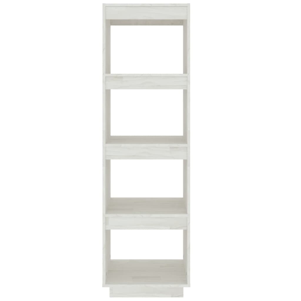 Bookcase/Room divider, white, 40x35x135 cm, solid pine wood