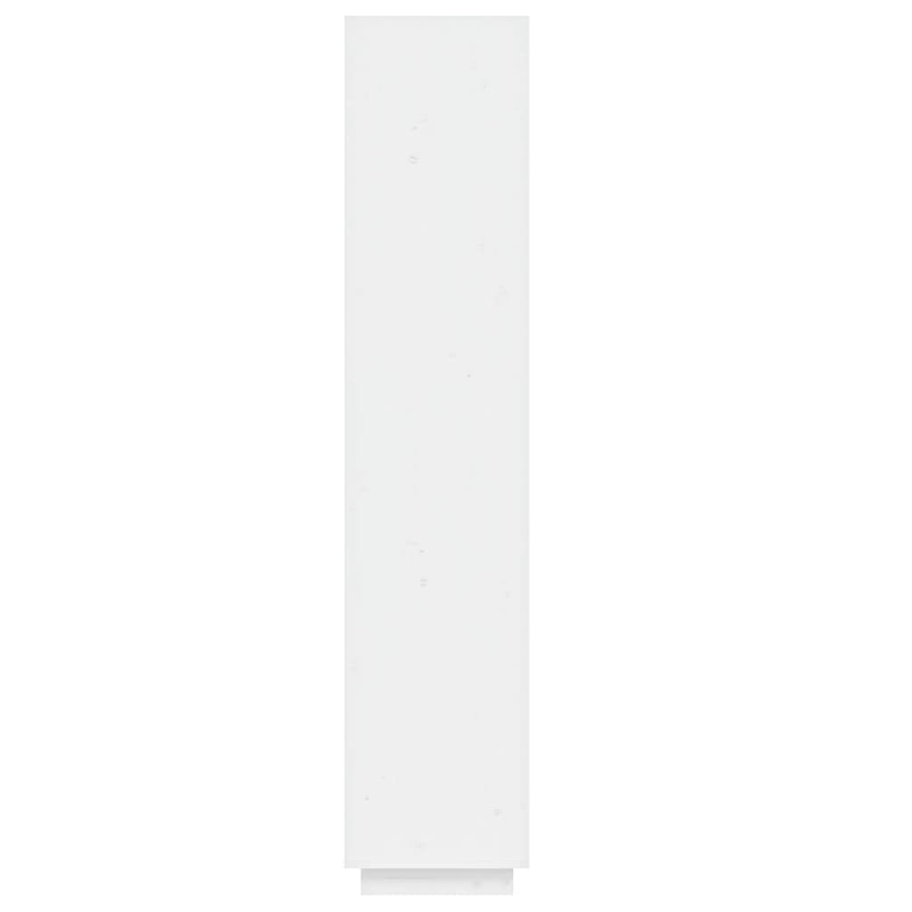 Bibliotecă/Separator cameră alb 40x35x167 cm lemn masiv de pin