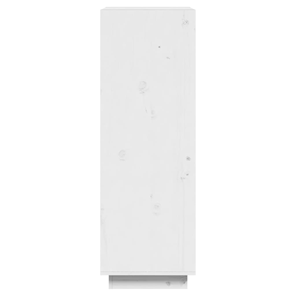 Bibliotecă/Separator cameră alb 60x35x103 cm lemn masiv de pin
