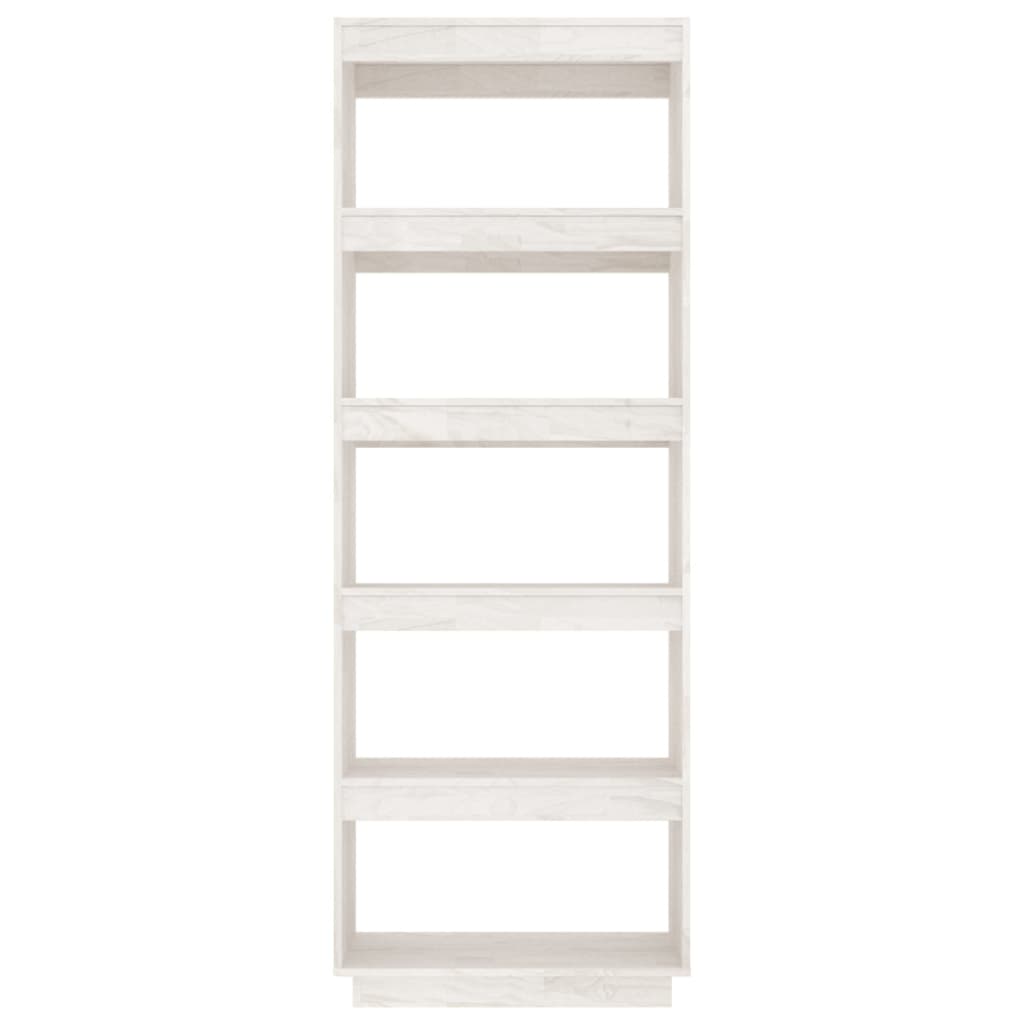 Bookcase/Room divider, white, 60x35x167 cm, solid pine wood