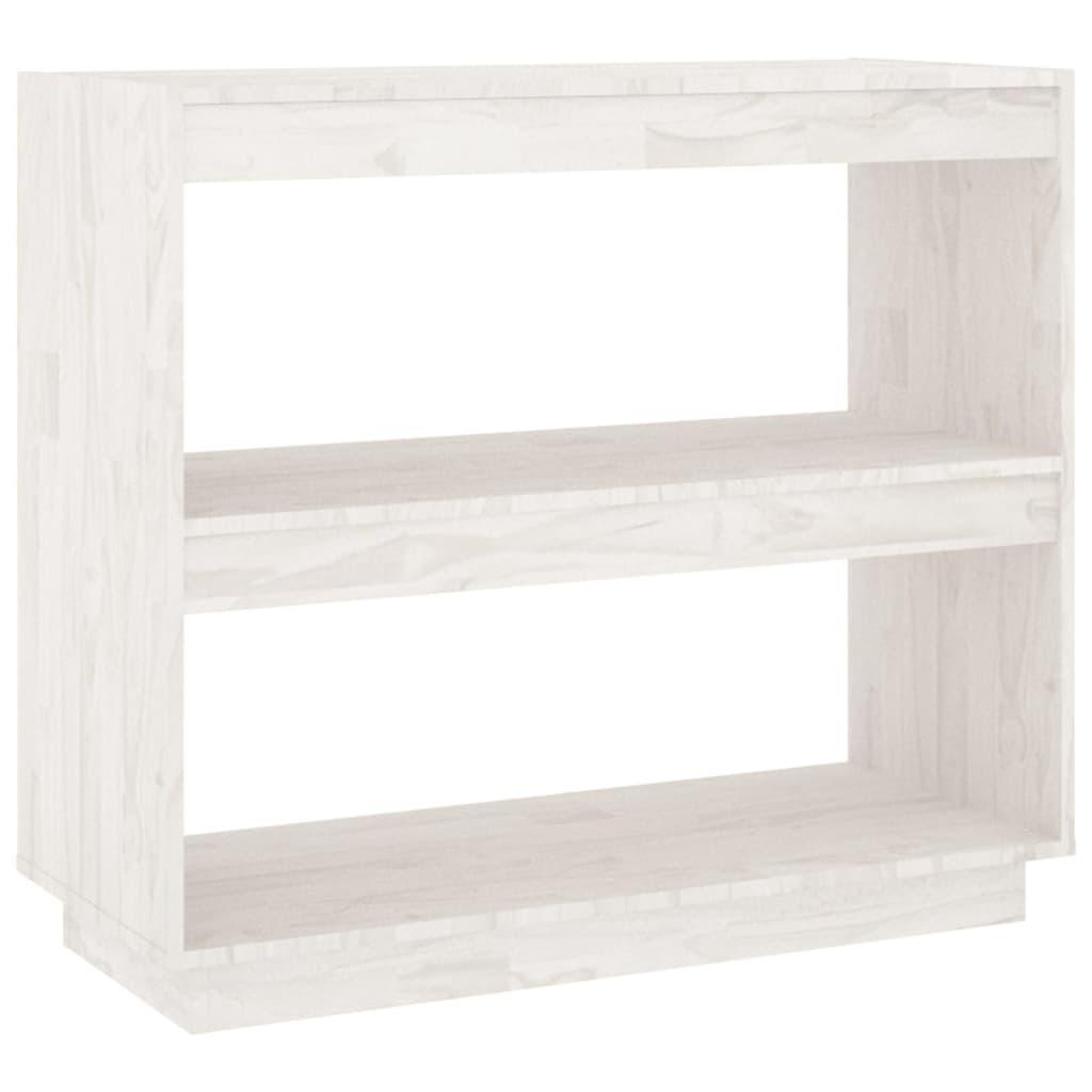 Bookcase, white, 80x35x71 cm, solid pine wood
