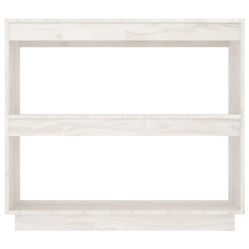 Bookcase, white, 80x35x71 cm, solid pine wood