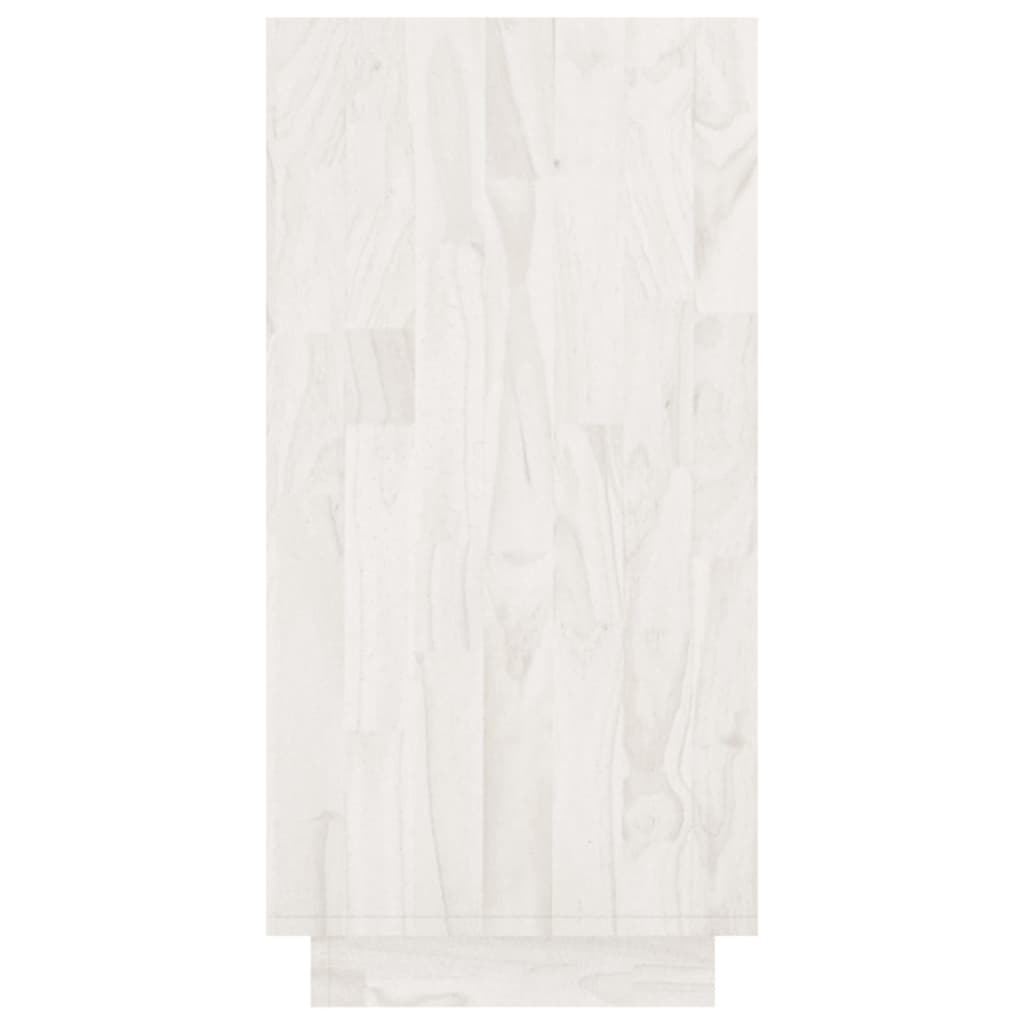 Bookcase, white, 80x35x71 cm, solid pine wood