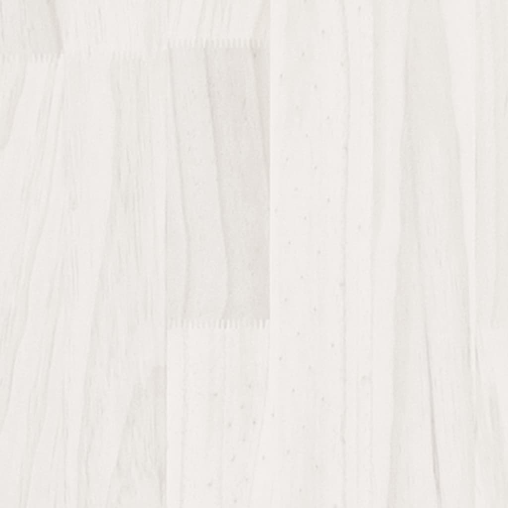 Bookcase, white, 80x35x71 cm, solid pine wood