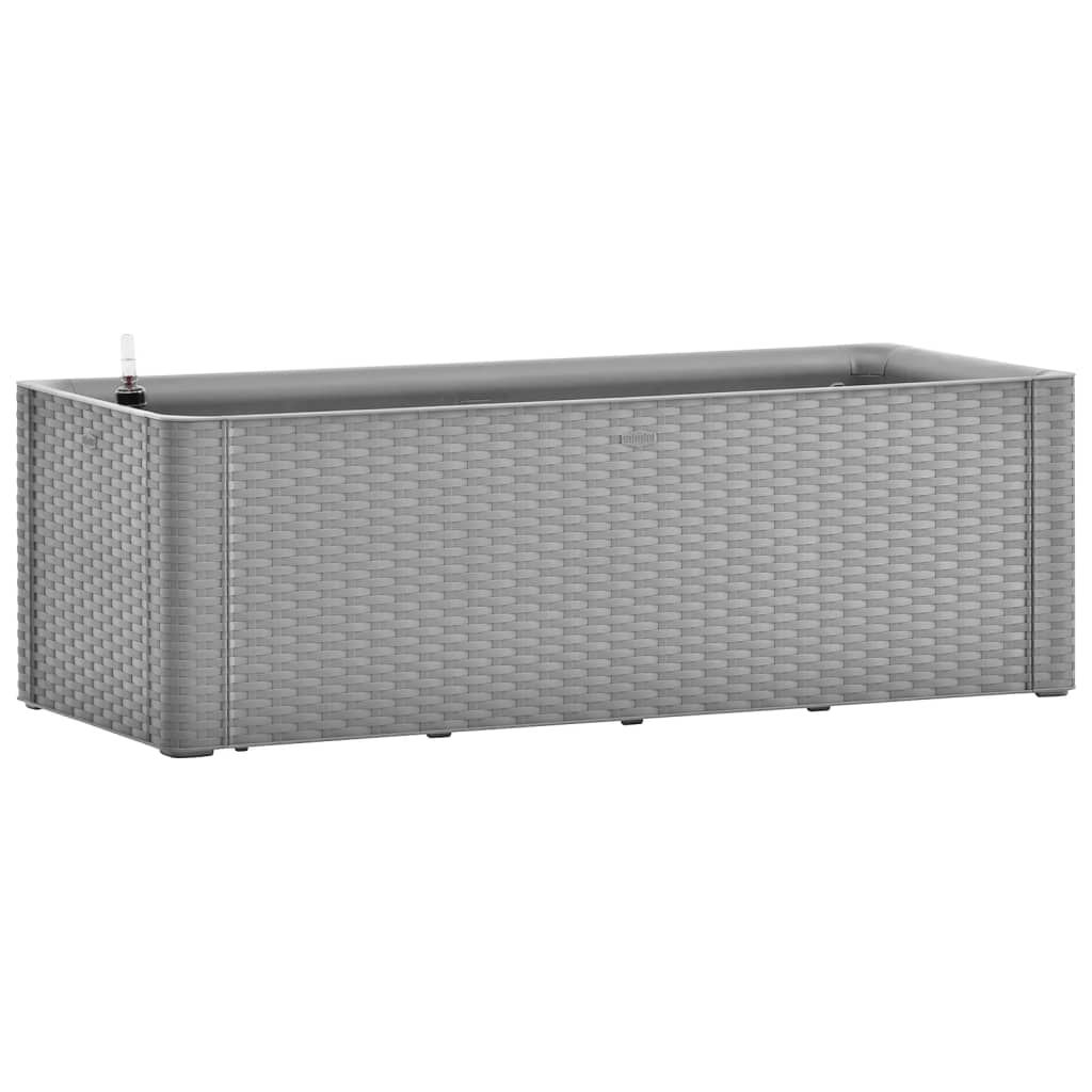 Strat înălțat grădină sistem automat udare gri 100x43x33 cm