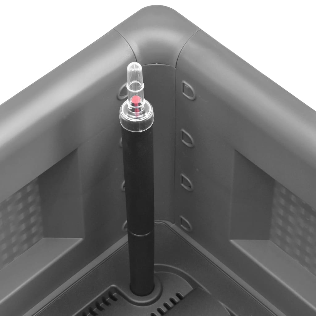 Strat înălțat grădină sistem automat udare gri 100x43x33 cm