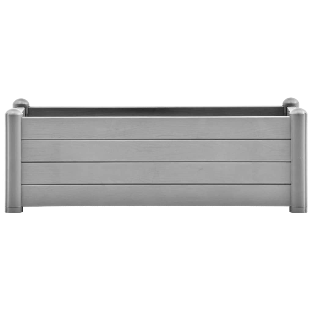 Strat înălțat de grădină, gri piatră, 100x43x35 cm, PP