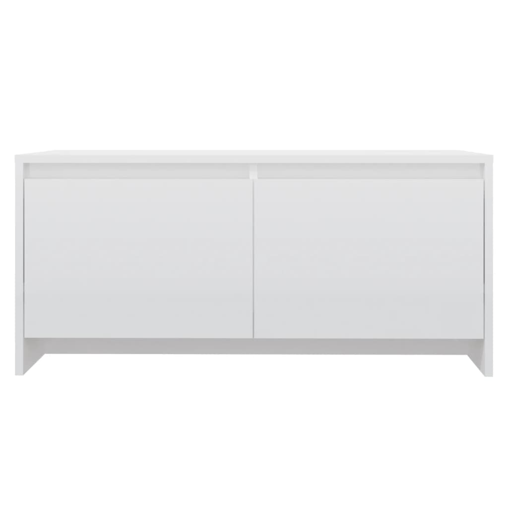Coffee table, glossy white, 90x50x41.5 cm, chipboard
