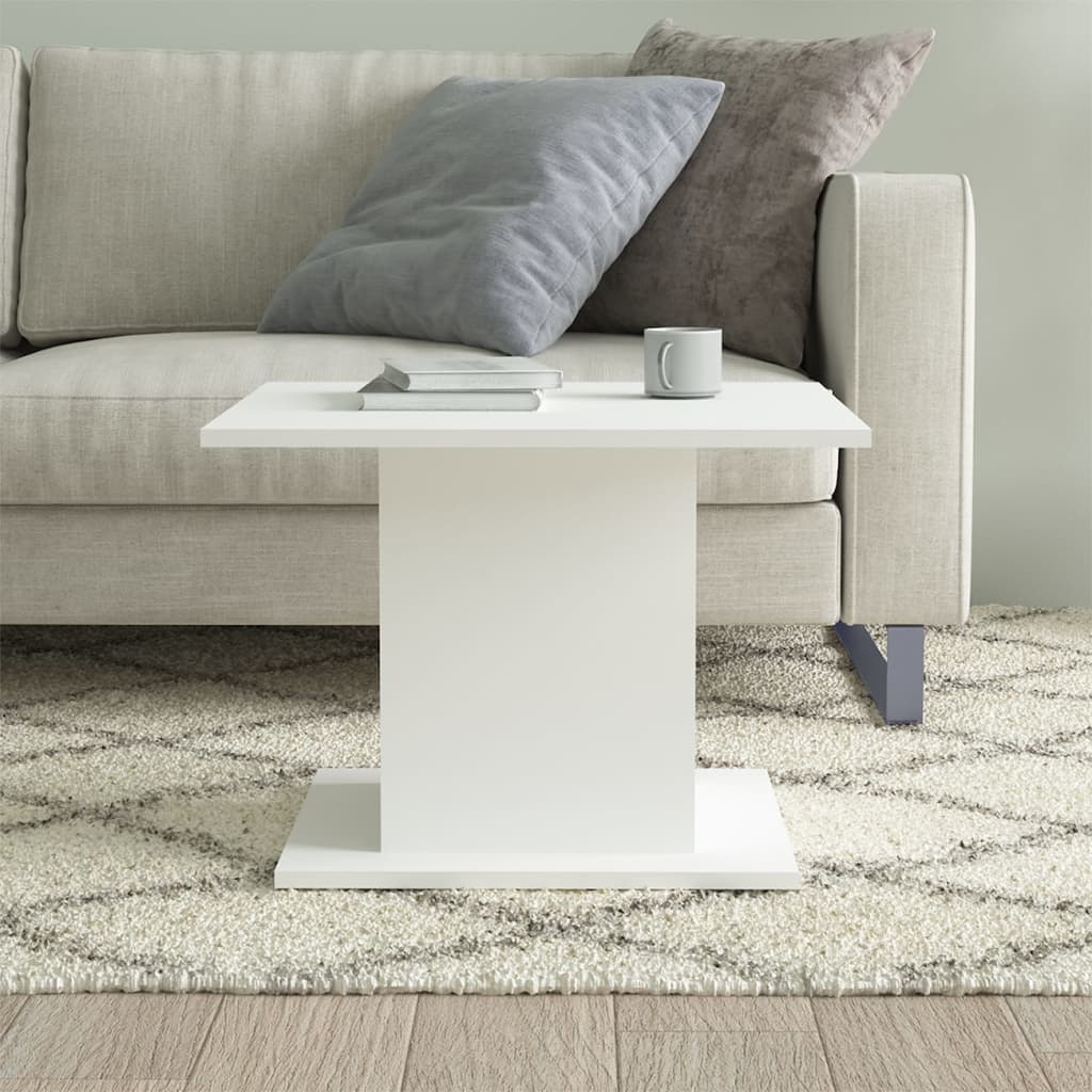 Coffee table, white, 55.5x55.5x40 cm, chipboard