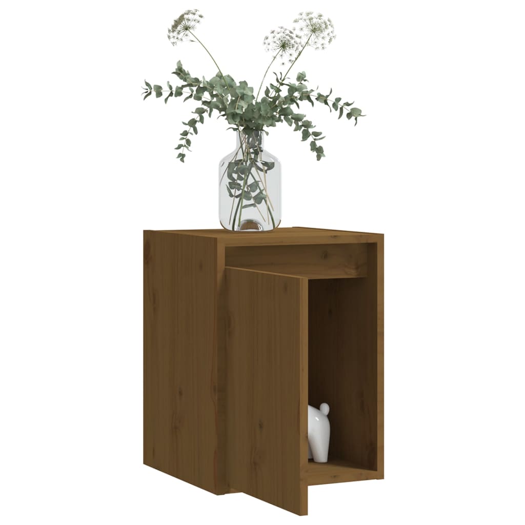 2 wall cabinets, honey brown, 30x30x40 cm, solid pine wood