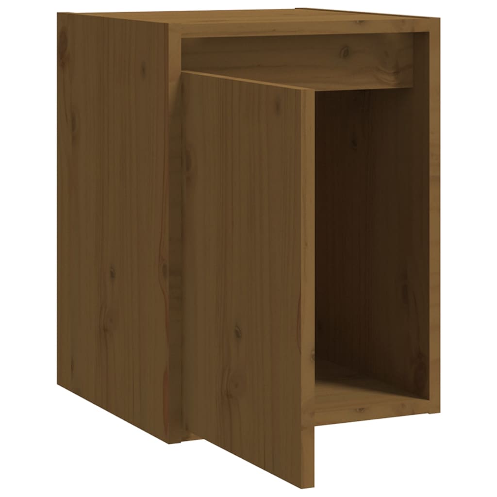 2 wall cabinets, honey brown, 30x30x40 cm, solid pine wood