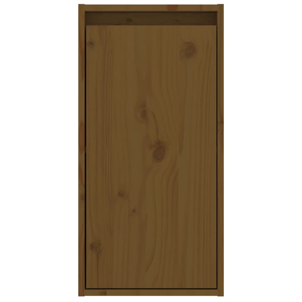 2 wall cabinets, honey brown, 30x30x60 cm, solid pine wood