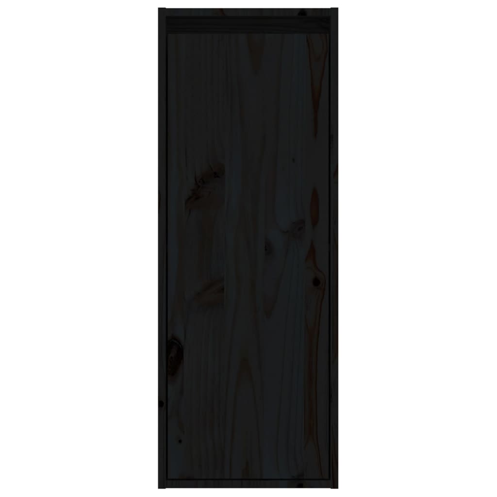 Wall cabinets 2 pcs. black 30x30x80 cm solid pine wood